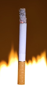 Lid cigarette burning photo