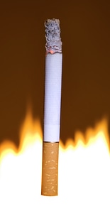 Lid cigarette burning