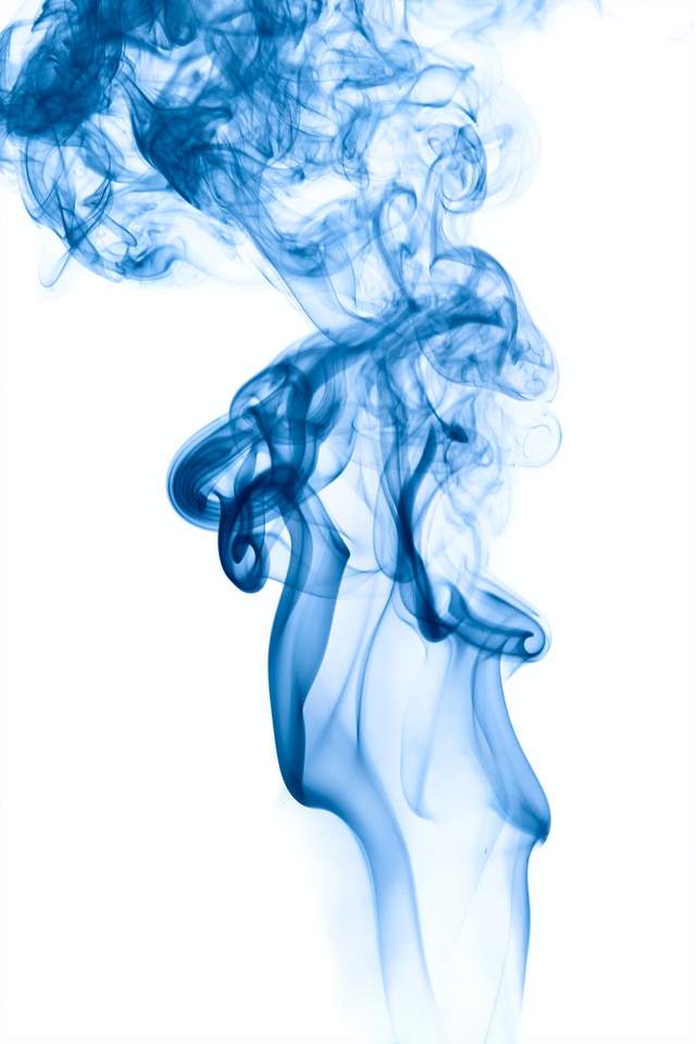 Blue swirly smoke