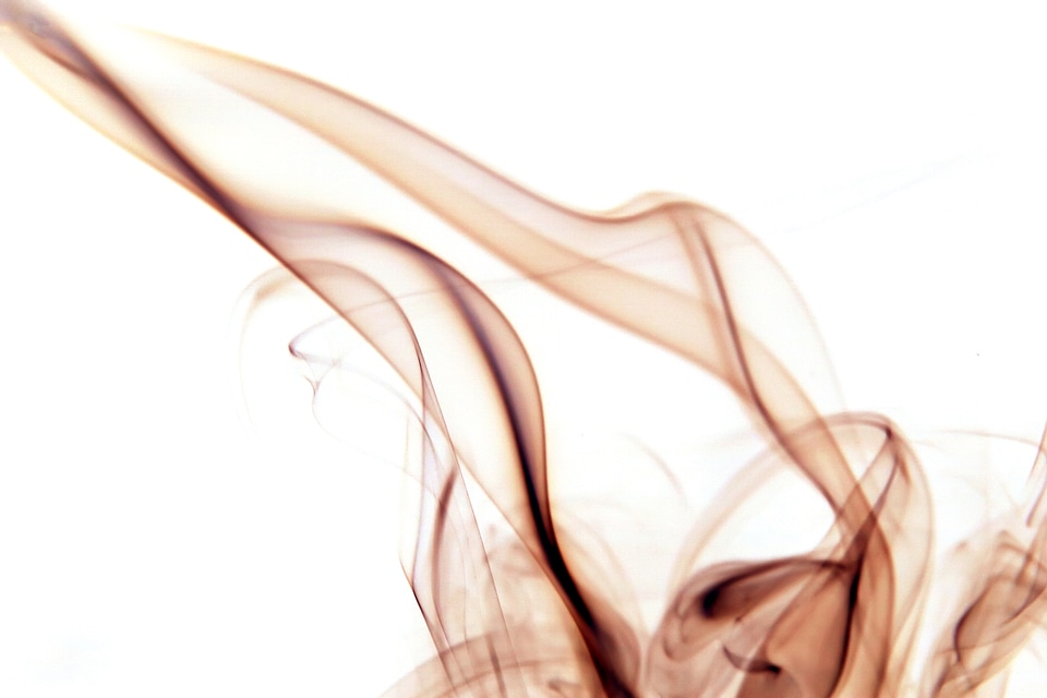 Waves of Smoke on White