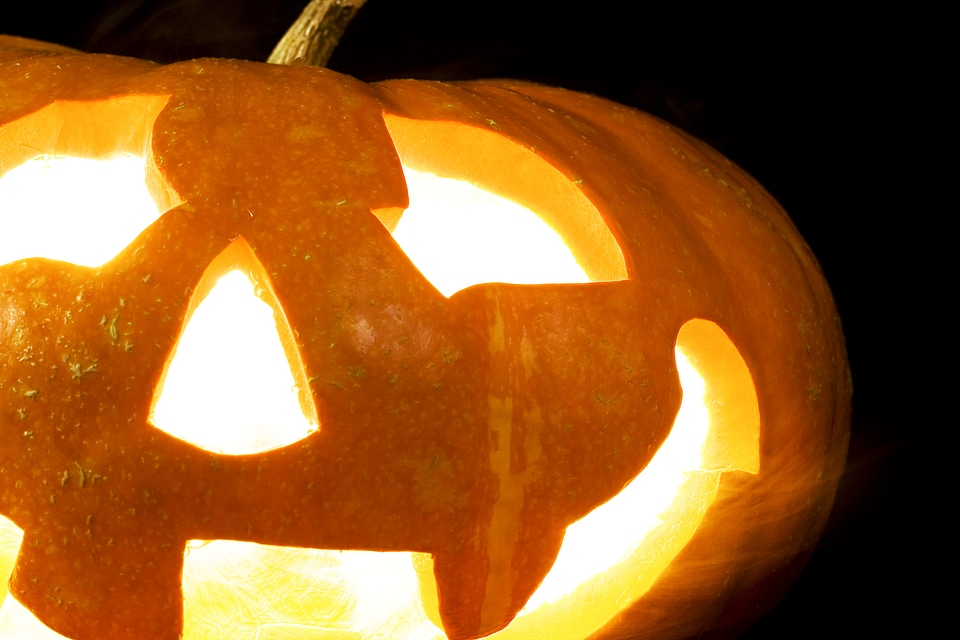 Halloween pumpkin up close