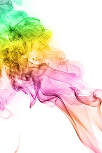 Multicolor smoke white background