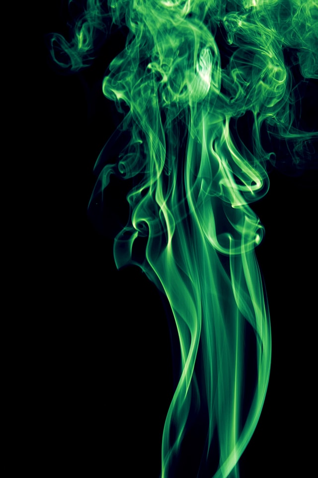Green abstract smoke