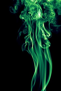 Green abstract smoke photo