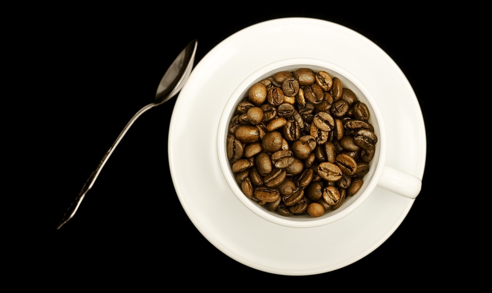 Cup Full of Coffee Beans photo