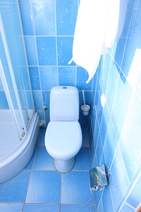 Blue bathroom photo