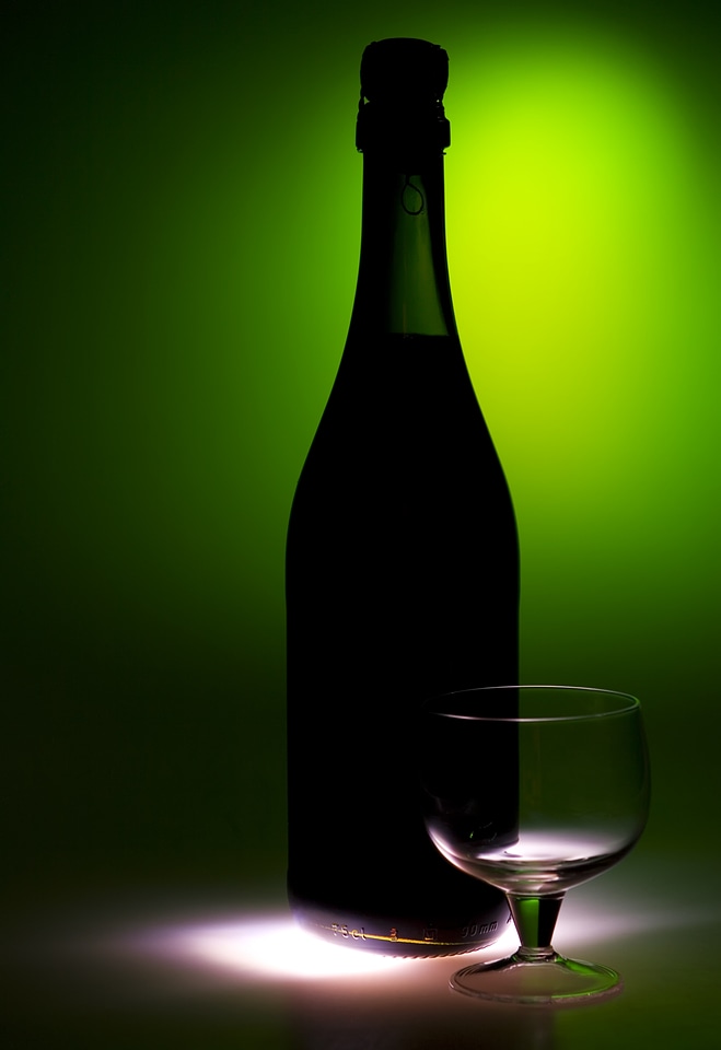 Wine and glass photo