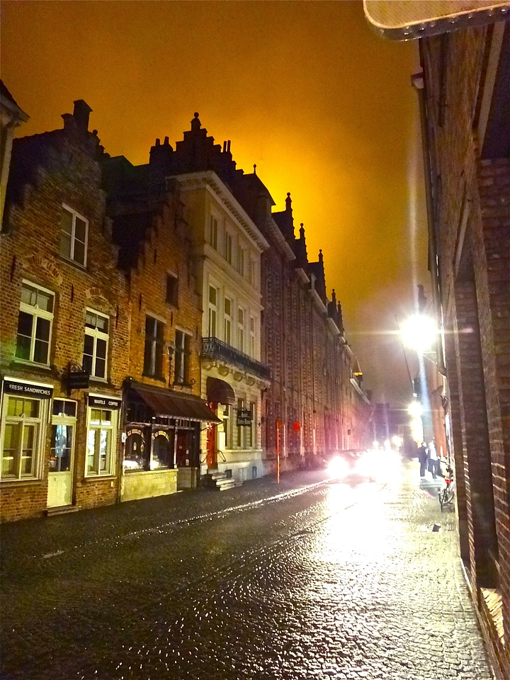 Houses at night night image