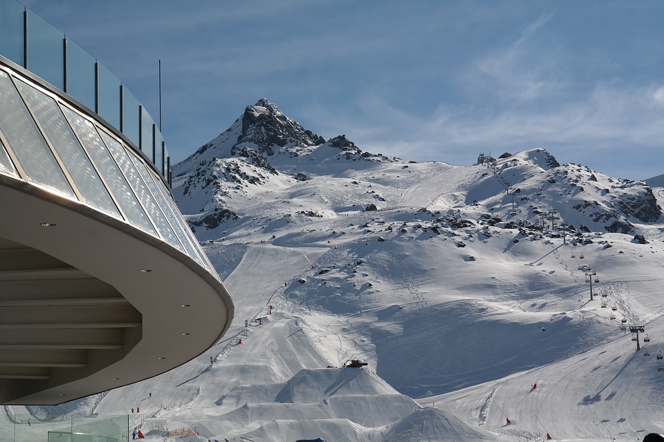 Skiers ski resort human