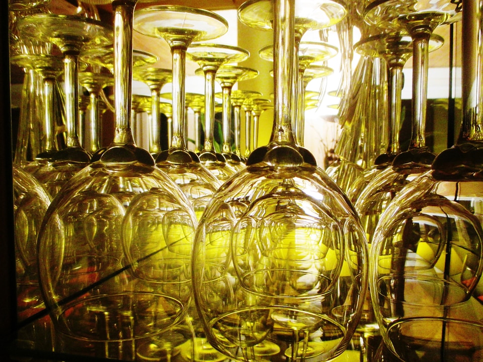 Transparent give a drink red wine