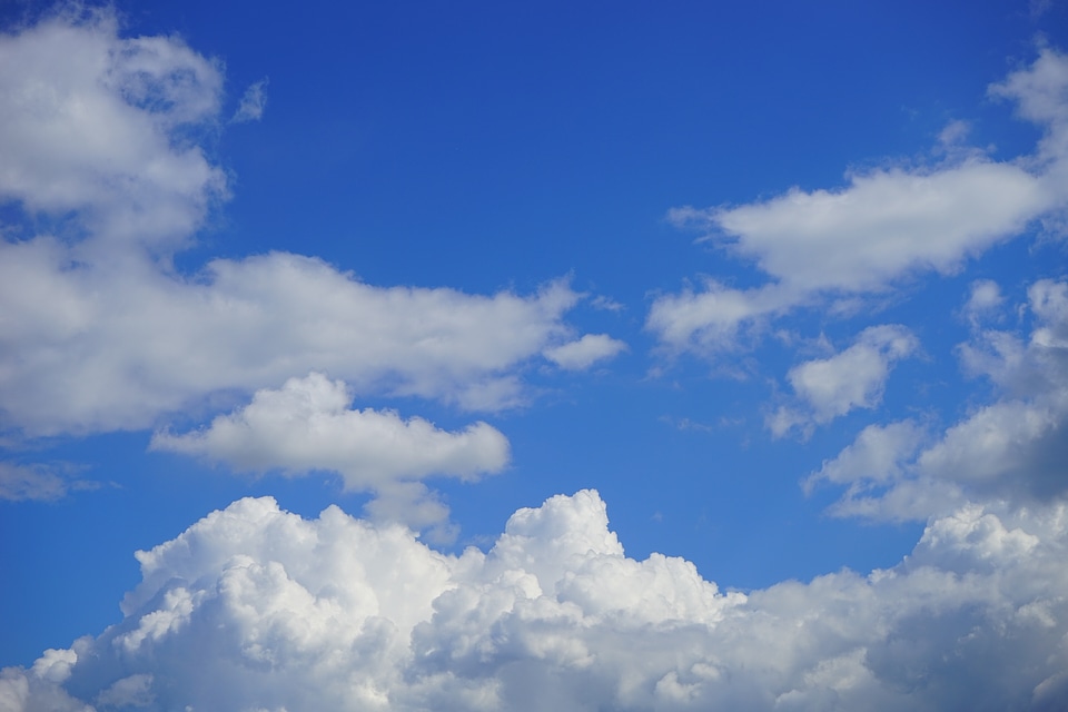 Clouds white cumulus clouds