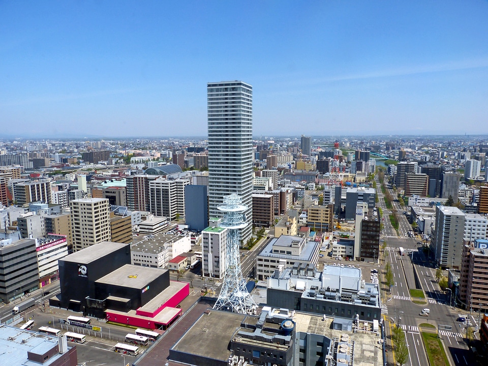 Panoramic view urban architecture