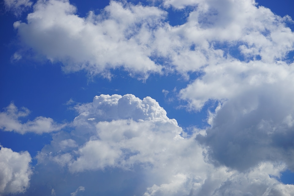 Clouds white cumulus clouds