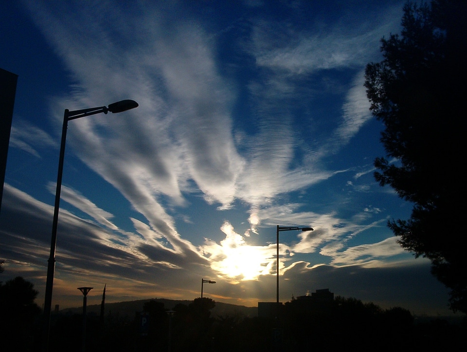 Blue calm blue sky