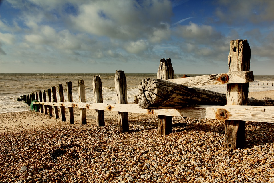 Wooden Fence on the Beach