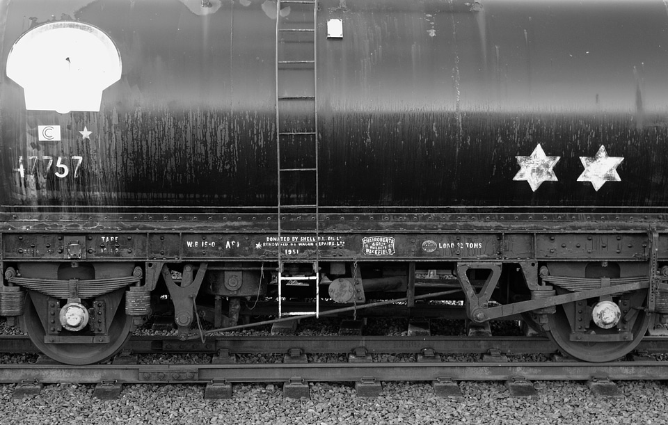 Old train oil tanker