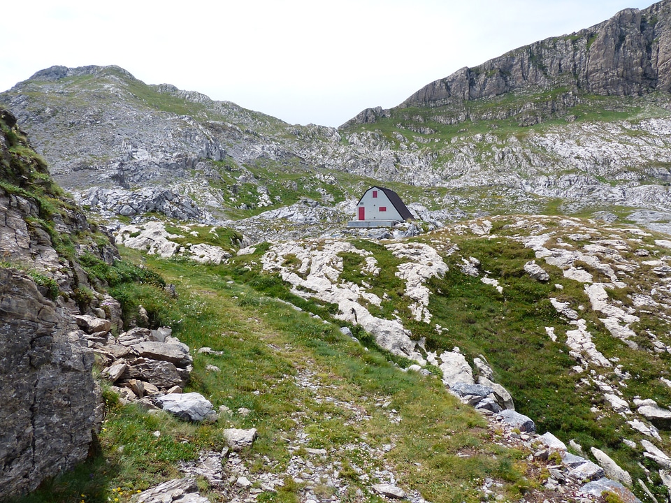 Alpine mountains hike