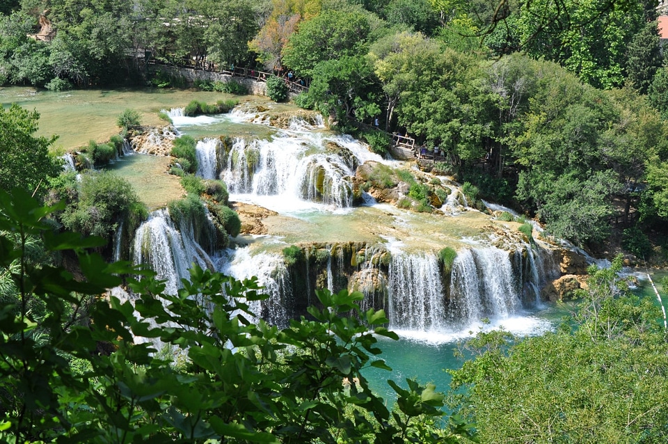 Water falls landscape