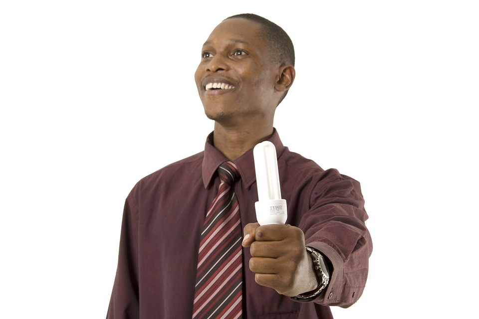 Electric bulb thinking people