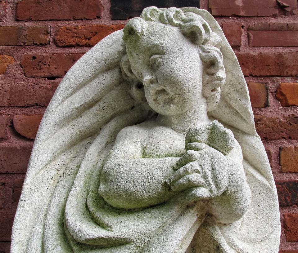 Stone brick angel photo