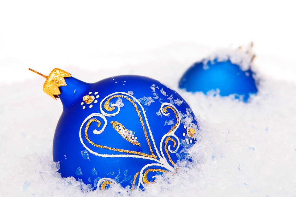 Blue Christmas Bauble photo