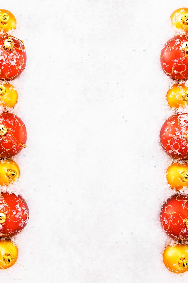 Row of Christmas Baubles