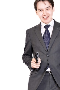 man with gun photo
