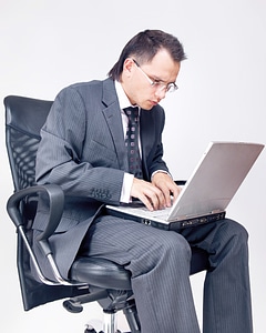 Businessman with Laptop photo