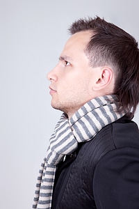 man with scarf photo