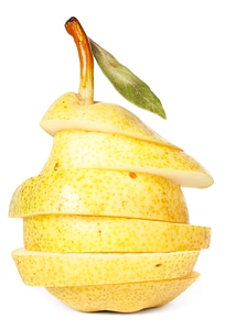 sliced pear photo