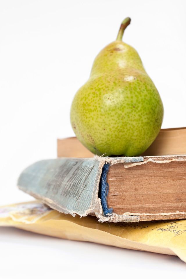book and pear