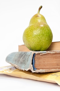 book and pear photo