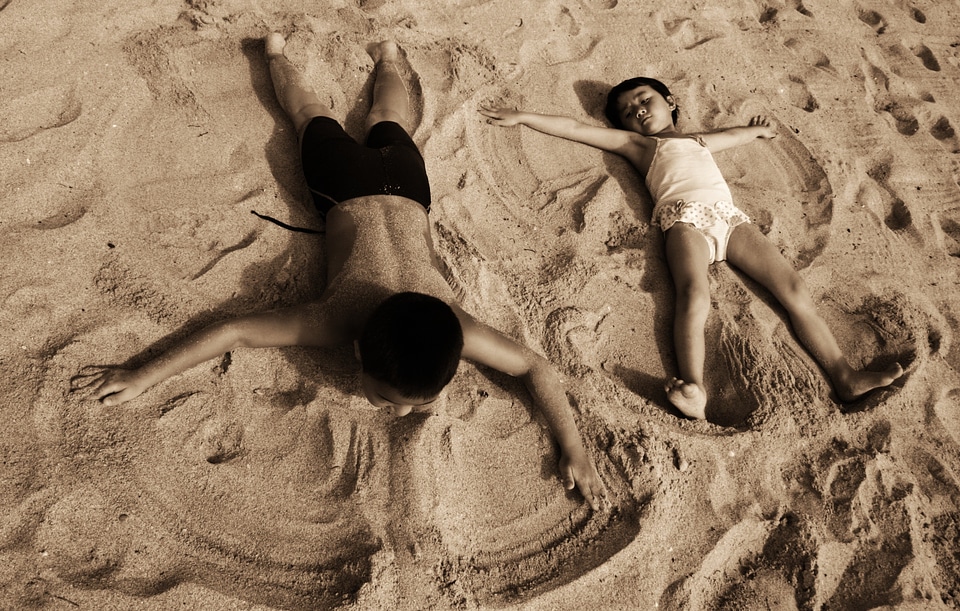 Angel beautiful beach sand beach