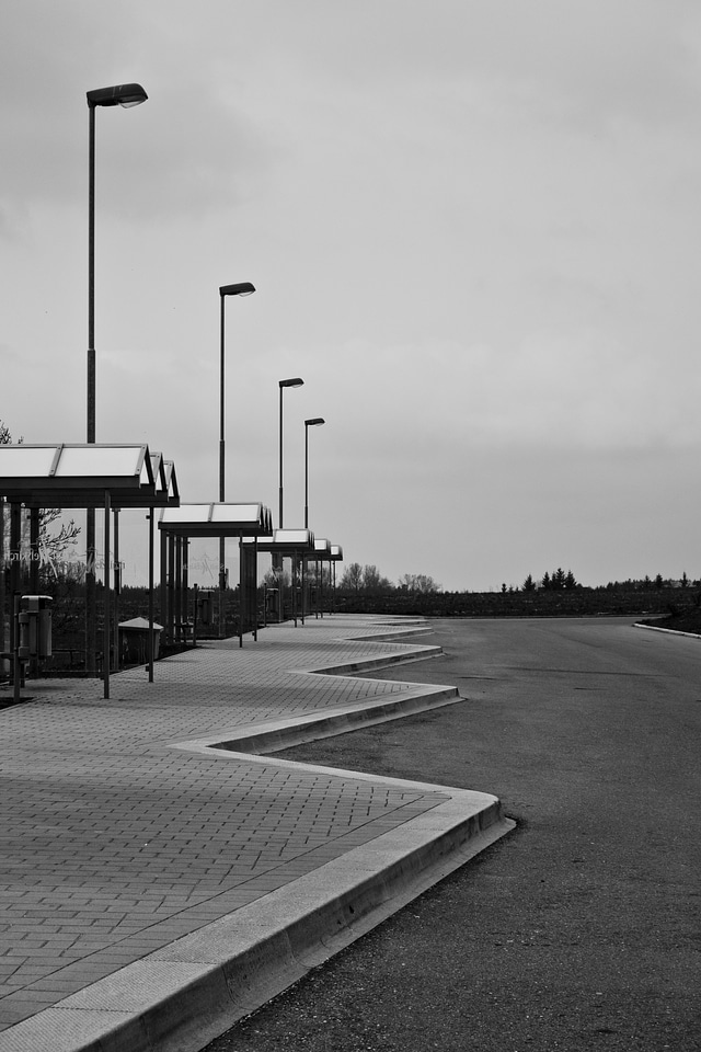 Bus stop bus bus station