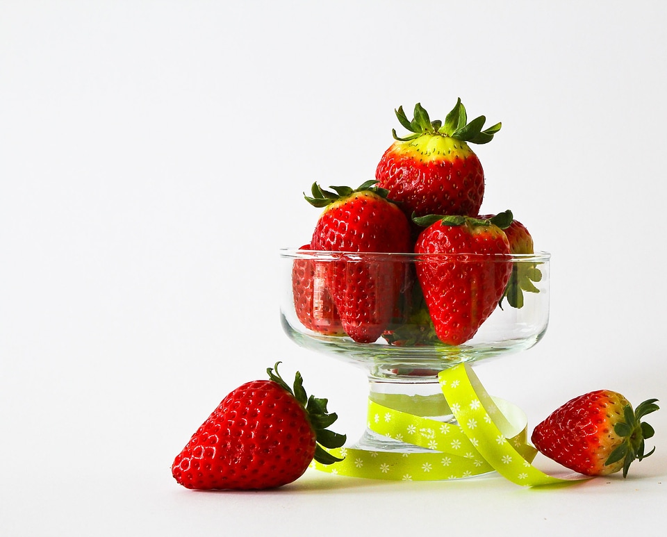 Red dessert decorated