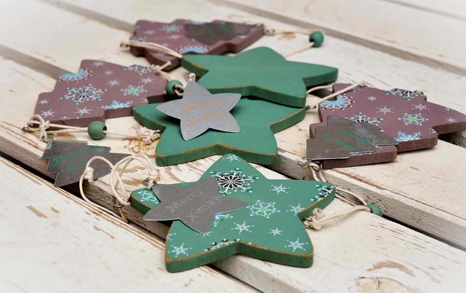 Wood christmas time wood decoration
