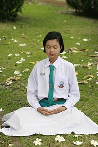 Meditation tailor seat buddhist photo