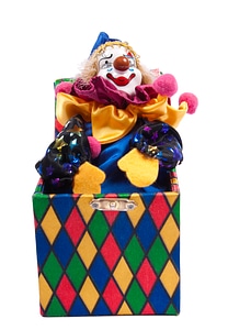 Jack in the box toy isolated photo