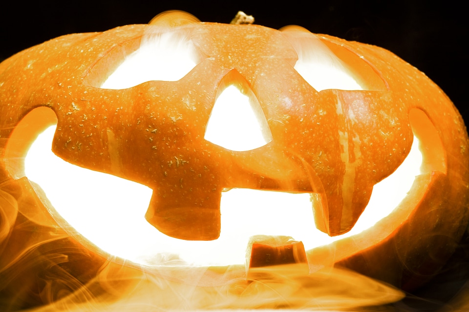 Halloween Pumpkin and Smoke