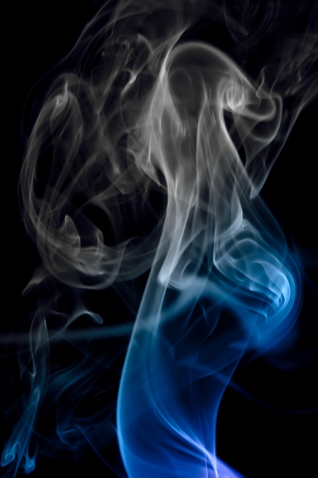 Gray and white smoke