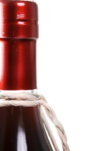 Wine bottle closeup photo