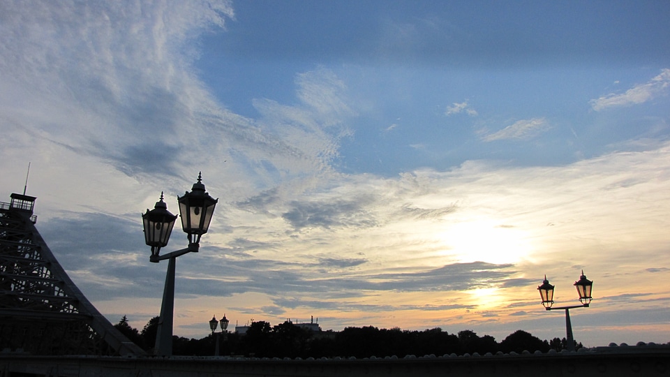 Elbe bridge blue wonder sunset