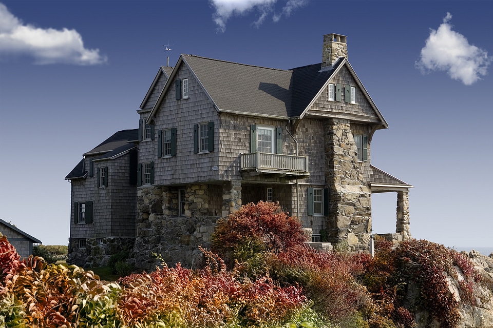 Haunted house architecture natural stone