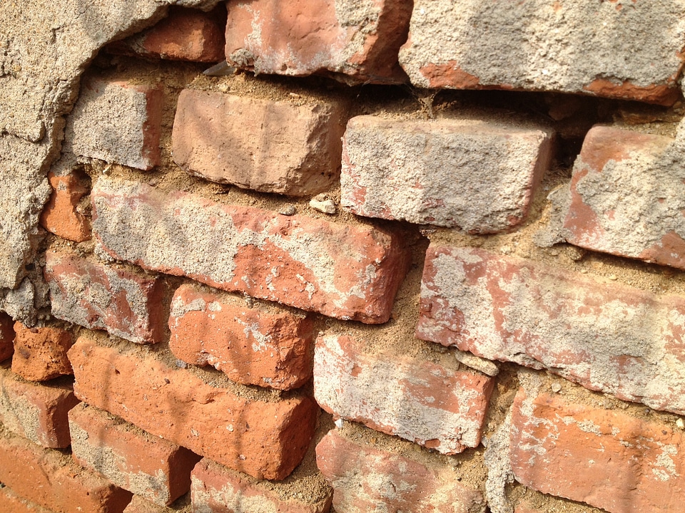 Natural stone brick red