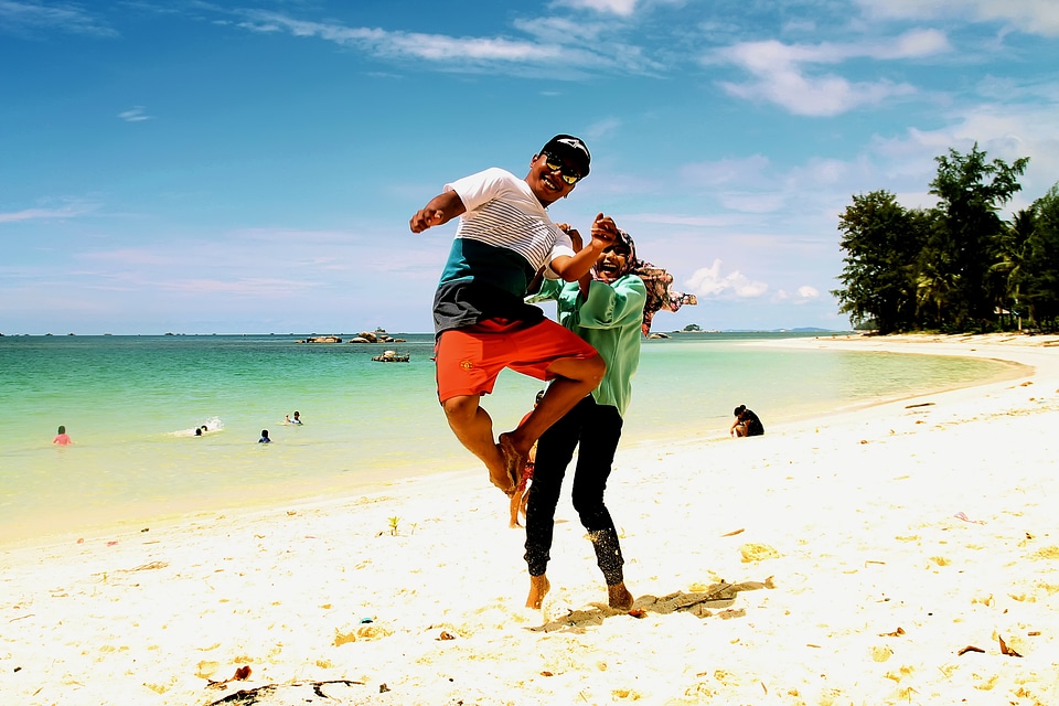 Man Jumping - Beach Fun