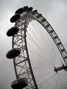 Ferris wheel london cloudy