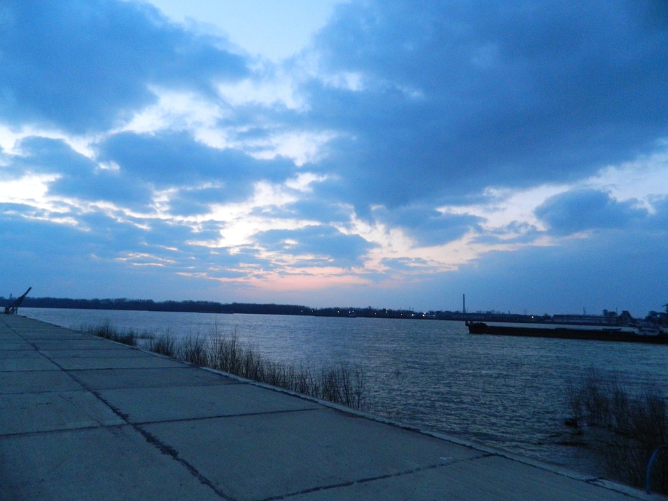 Sunset on Danube River