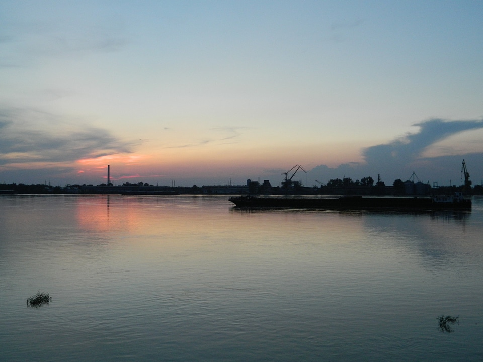 Sunset on the river