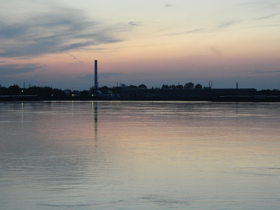 Sunset Over Factory Towers