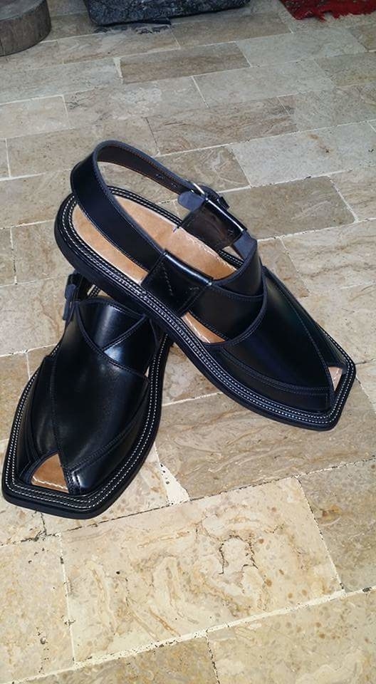 Black Leather Sandals